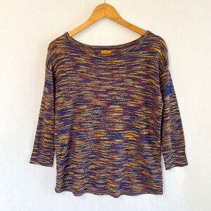 RUBY RD. PETITE Womens Size PS Boatneck 3/4 Sleeve Lightweight Sweater